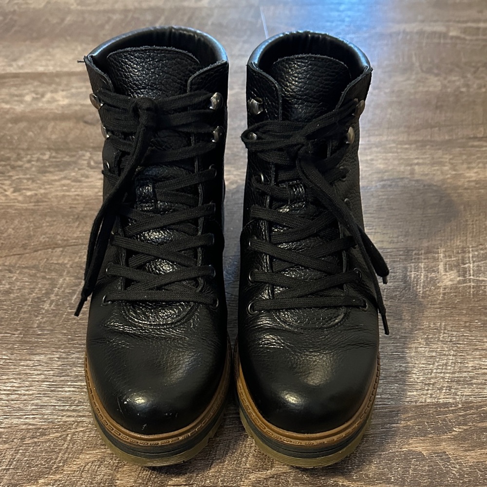 Avellini Black Leather Boots